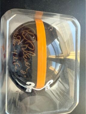 April 2013 Rocky Bleier #20 Signed Pittsburgh Steelers Riddell Mini Helmet